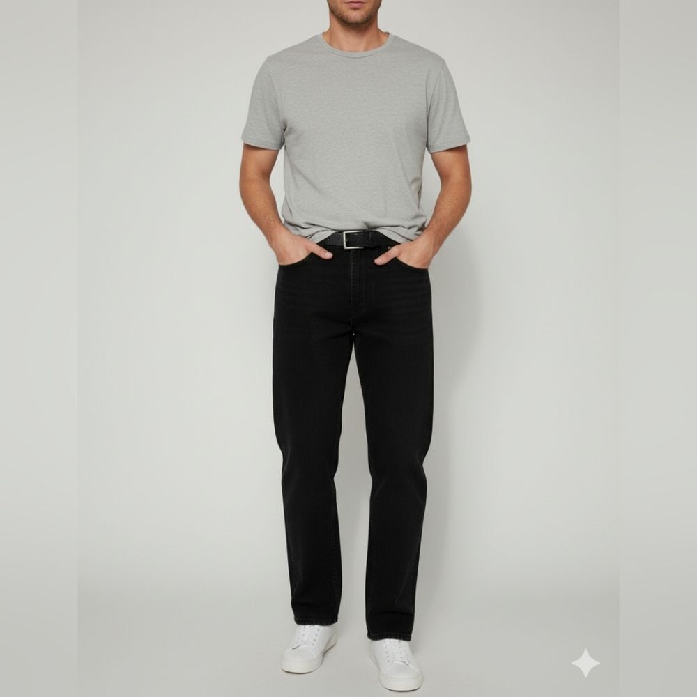 Claiborne Men's Black Straight Fit Jeans Size 34X34 EUC